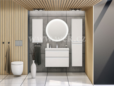 Moderní design koupelny s koupelnovým nábytkem BRAVE od českého výrobce INTEDOOR.